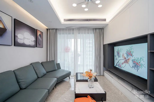 108㎡簡(jiǎn)約三居，實(shí)用軟裝搭配，打造寬敞且有高級(jí)感的輕便生活